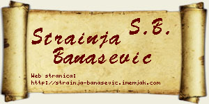 Strainja Banašević vizit kartica